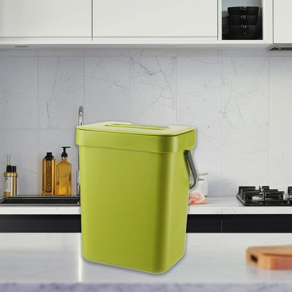 RRCSS Compost Caddydetachable Handle And Countertop Binsmall Compost Bin With Lidplastic Tiny Wastebasket For Office/Kitchen/Refrigerator/Rv