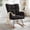 Gray, variant on Glider Chair for Living Room Tufted Upholstered Teddy Fabric Rocking Chair with Metal Frame Accent Chair (Green)