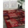 thumbnail image 2 of Ahgly Company Indoor Rectangle Abstract Cranberry Red Patchwork Area Rugs, 2' x 5', 2 of 6