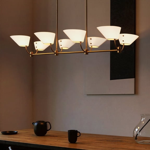 Luxury Modern Chandelier, Brushed Gold, UQL6361