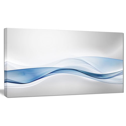 Large Blue and Gray Abstract Canvas Art Print