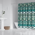 thumbnail image 2 of Boho Floral Shower Curtain 72x72 Inches - Tropical Leaves, Vintage Botanical Print, Waterproof Fabric for Chic Bathroom Decor, Modern Farmhouse & Bohemian Style, 2 of 4