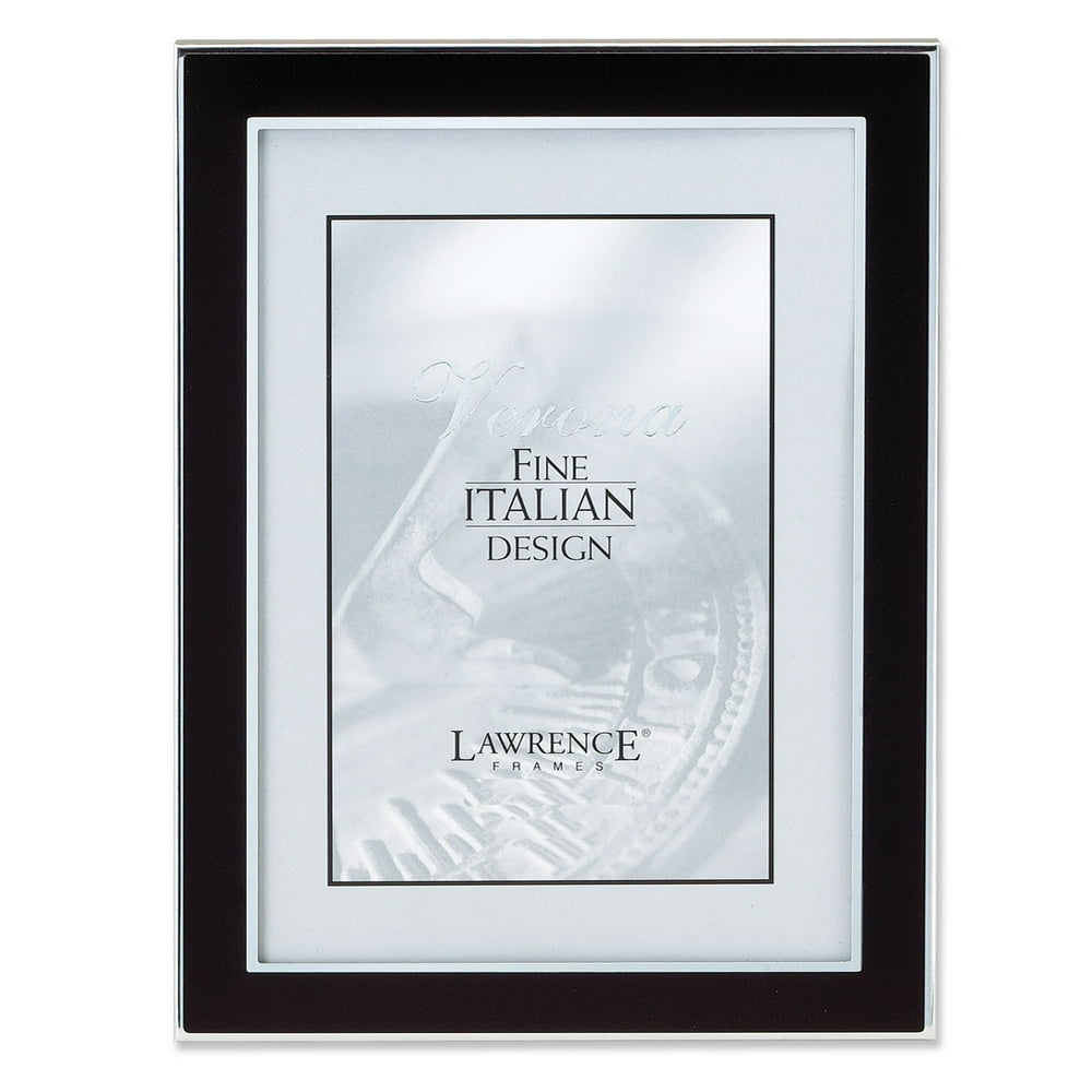 Silver and Black 8x10 Metal Picture Frame - Walmart.com - Walmart.com