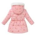 thumbnail image 3 of Girls Puffer Coat Girls Winter Coat with Pocket Zip up Winter Hoodies Coat Solid Long Sleeve Windproof Winter Down Coat for Kids 2-3 Years, 3 of 7