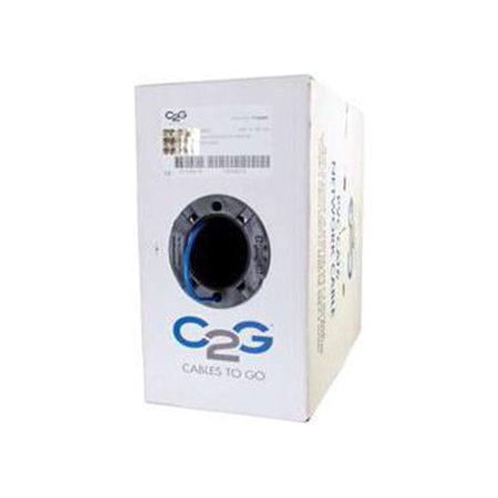 UPC: 0757120560159 | C2G 56015 Cat6 Bulk Cable – Unshielded (UTP) Ethernet Network Cable with Solid Conductors  Riser CMR-Rated  TAA Compliant  Blue (500 Feet  152.4 Meters) (Made in The USA)