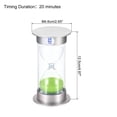thumbnail image 2 of Uxcell 20 Minute Sand Timer, Sandy Clock, Count Down Sand Glass, Green Sands, 2 of 5