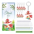 thumbnail image 3 of 25 Pack Mushroom Gifts Set Mushroom Acrylic Keychains with Card Spring Garden Reward Gift Bulk Employee Appreciation Gifts, 3 of 5