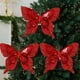 thumbnail image 5 of Adorno navideño con clip | Escena 3D con lentejuelas, purpurina y mariposas artificiales | Decoración navideña de plástico dorado, rojo y plateado para coronas y regalos, 5 of 6