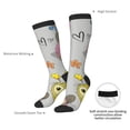thumbnail image 3 of Daiia Sports Socks Cartoon Owls Printed Novelty Crew Socks for Men Women Knee High Socks Cotton Socks Soft & Breathable Support Unisex Socks, 3 of 9