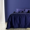 thumbnail image 4 of Sleepgram Supima 400 Thread Count Cotton Zipper Duvet Cover, Queen, Violet, 4 of 7