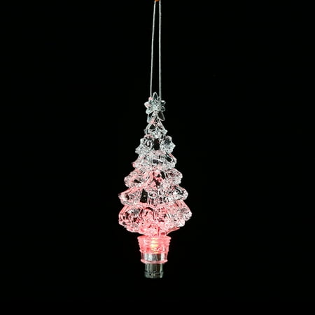 

Home Decor 2PC Plastic Ornaments Creative Mini Christmas Tree Led Luminous Pendant Decoration Room Decor Wall Bedroom