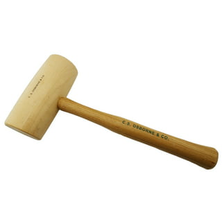 C.S. Osborne Rawhide Mallet 196-3 Solid Head Hammer 1-3/4 Diameter 