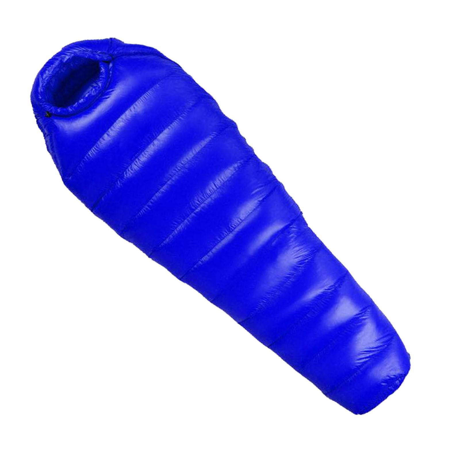 Axioma Camping Sleeping Bag Adult Lightweight 4 Season Warm & Cold Envelope Backpacking Blue 400g