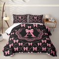 thumbnail image 2 of Catabedysis Pink Bows Abc Print A Quilt Full,Personalized Monogrammed Gifts Full Bedspread Sets For Girls,3Pcs, 2 of 7