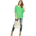 thumbnail image 5 of Made by Johnny Women's Scoop Neck Half Sleeve Batwing Dolman Top L MINT, 5 of 6