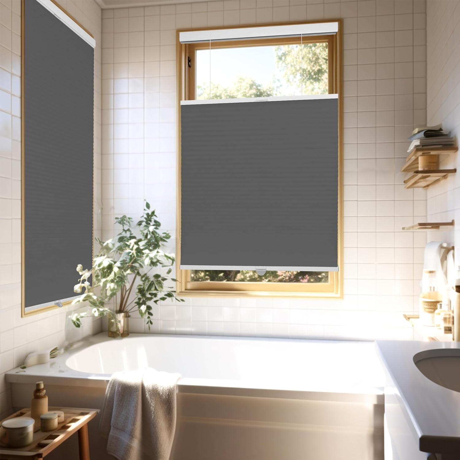 Chicology Steel Light Filtering Cordless Top Down Bottom Up Cellular Shades 51.25 in. W x 48 in. L