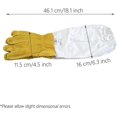 thumbnail image 3 of Guantes de apicultura, guantes protectores de piel de cabra, manga larga, duraderos, perfectos para el apicultor principiante (amarillo), 3 of 5