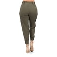thumbnail image 3 of American Bazi Women's High Waist Double Cargo Jogger Pants RJH3808 - Olive - Large, 3 of 5