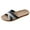 Navy, variant on Flat Sandals Slides Women Open Toe Slip On Sandals Straw Sole Slides Shoes Flat Slide Sandals Beach Slides Ladies Comfortable Summer Boho Beach Sandals HSMQHJWE(Purple,6)
