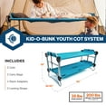 thumbnail image 6 of Disc-O-Bed Youth Double Kid-O-Bunk w/ 200 Pound Capacity & Carry Bags, Teal, 6 of 9