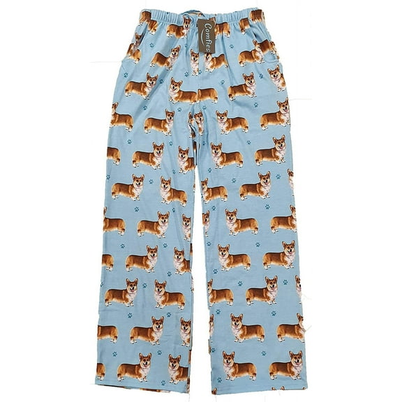 Corgi Unisex Lightweight Cotton Blend Pajama Bottoms- Small
