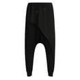 thumbnail image 4 of Vividxx Pants For Men Men's Solid Color Irregular Hem Harem Trousers Streetwear, 4 of 4