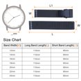 thumbnail image 2 of Uxcell Stainless Steel Mesh Watch Band Quick Release Metal Watch Strap Adjustable Fold Clasp Replacement Bands Blue 20mm, 2 of 7