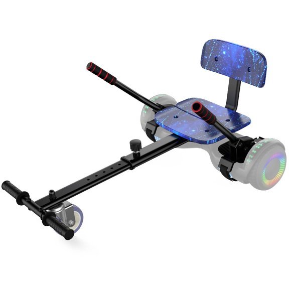 CBD Hoverboard Seat Attachment Go Kart, Hover Kart Accessories for Adults Kids Fits Hover Board 6.5"/8"/10", Starry Blue