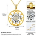 thumbnail image 3 of Fasjewly Daisy Necklace for Women ,18K Gold Over 925 Sterling Silver Two Tones Spinner Daisy Flower Pendant Necklace Totatable Daisy Necklace Fine Jewelry for Teen Gilrs, 3 of 8