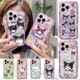 thumbnail image 2 of Funda de teléfono Sanrio Kuromi Cinnamoroll para iPhone 14 13 12 Mini 11 Pro Max X XR XS 7 SE 2020 Plus, funda transparente de silicona suave xuanjing unisex, 2 of 2