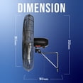 thumbnail image 2 of Tornado 30 Inch 3-Speed Oscillating Wall Mount Fan, 1/3 HP, 8850 CFM Electric Household Fan, 2 of 7