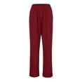 thumbnail image 3 of shoper Girl's Linen Palazzo Pants Flowy Wide Leg Beach Trousers with Pockets High Waisted Casual Comfy Loose Pants Summer, 3 of 7