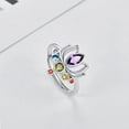 thumbnail image 6 of TANGPOET Chakra Flower Rings Female Sterling Silver Yoga Lover 5#-7# Adjustable, 6 of 7