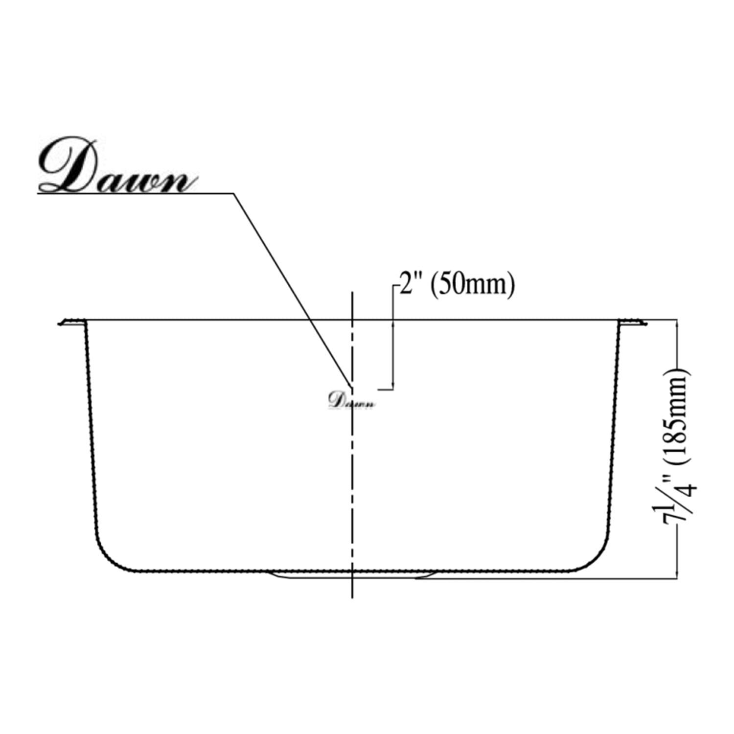 Dawn® Top Mount Round Single Bowl Bar Sink