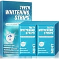 thumbnail image 3 of (2 pack) Teeth Whitening Strips for Sensitive Teeth: 28 Strips Teeth Whitening Kit for Deep Stains Removal, Enamel Safe & Non-Slip, Mint, 3 of 9