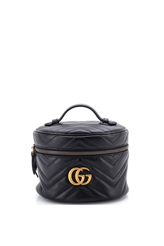 Pre-Owned GG Marmont Vanity Backpack Matelasse Leather Mini By Rebag