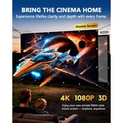120 inch Projector Screen 16:9, 4K HD Indoor Outdoor Wall Mount Foldable Portable Movie Screens, Anti-Crease Projection Screen for Home Theater
