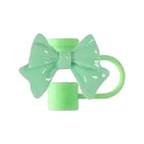 Cute Bow Straw Topper Silicone for Drinking Straw Splash Proof