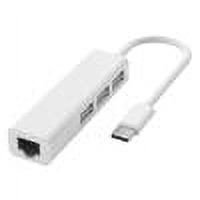 Puerto 4 de la estación de acoplamiento de computadora tipo C a RJ45 4 en 1 divisor RJ45 tipo C 10 GBit/s