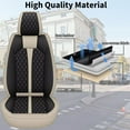 thumbnail image 3 of DIKSOAKR 2 Front Seat Car Seat Covers Fit for Acura RDX 2008-2024: Auto Interior Accessories, Waterproof Faux Leather Vehical Car Seat Cushions Cover（Black&Beige,2 PCS Front Only）, 3 of 6