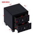 thumbnail image 2 of Aukfa Velvet 2-Drawer Nightstand with Crystal Knob Handles, Button-Tufted Bedside Table for Bedroom/Living RoomBlack, 2 of 6