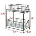 thumbnail image 2 of 2-Tier Under Sink Organizers and Storage, 2 Pack Pull-Out Cabinet Organizer, Stackable Sliding Drawer Shelf for Kitchen,Bathroom, Black, 2 of 8