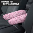 thumbnail image 3 of Yuyamidu Leopard Print Car Front Seat Armrest Cover Pink Automobile Armrest Protector Reusable Armrest Cover for SUV Truck Van Stylish Auto Interior Accessories, 3 of 7