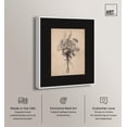thumbnail image 2 of Delicate Graphite Bouquet II Canvas Print Botanical Art by Art Remedy, White Frame, 36 x 45, 2 of 6