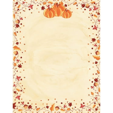 Great Papers! PAINTED PUMPKIN Letterhead, 80 Count, 11" x 8.5" (2015086)