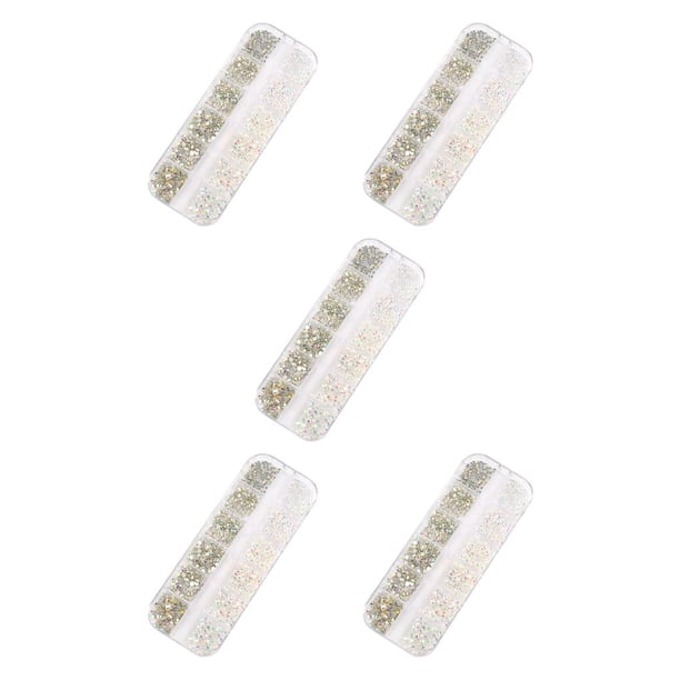Minnieouse 1 bolsa de cristal de cristal en forma especial, pequeños y llamativos diamantes de imitación personalizados para uñas, diferentes tipo 4 5piezas