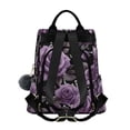 thumbnail image 2 of FORMRS Women's Travel Backpack Purse Anti-Theft Hidden Pockets Casual Shoulder Bag, Black Roses, 2 of 7