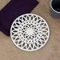 thumbnail image 4 of Home Basics Sunflower Collection Cast Iron Trivet, White, 8x8x5 Inches, 4 of 4