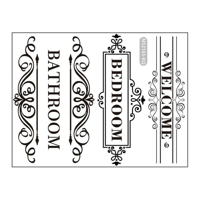 Adhesivo para puerta Inteprter calcomanía de pared PVC decoración del hogar