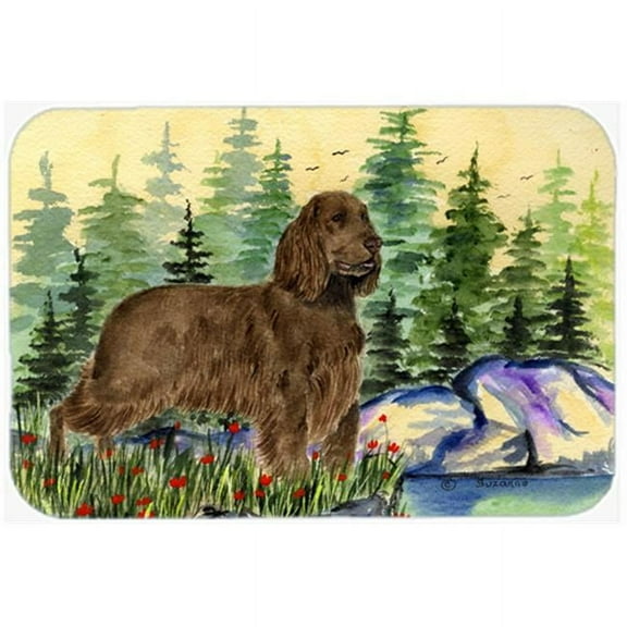 Caroline's Treasures Field Spaniel Glass Cutting Board Large